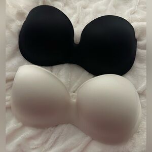 Ambrielle Black and Cream Strapless Bra Set of 2